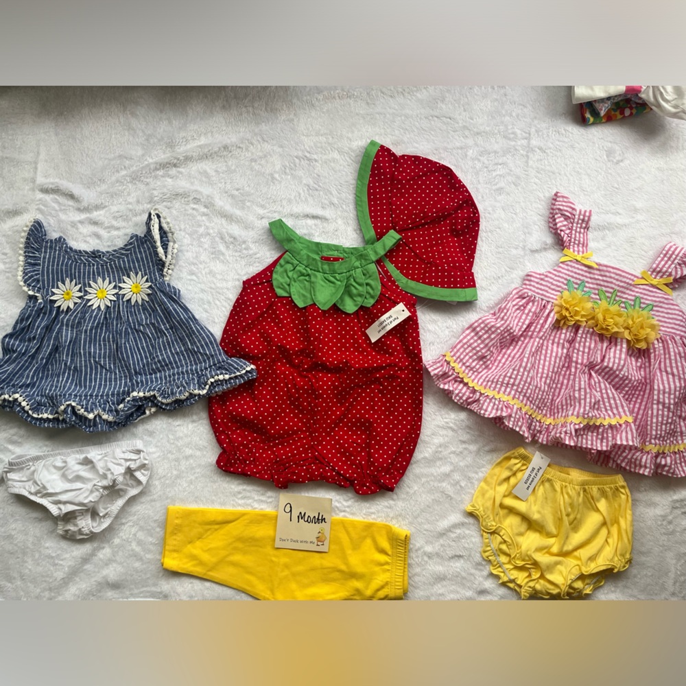 3 Cracker barrel summer 2 piece sets with interchangeable pants